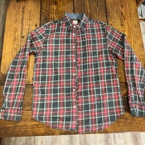 Men’s Gray Plaid Casual GAP Button Down Shirt